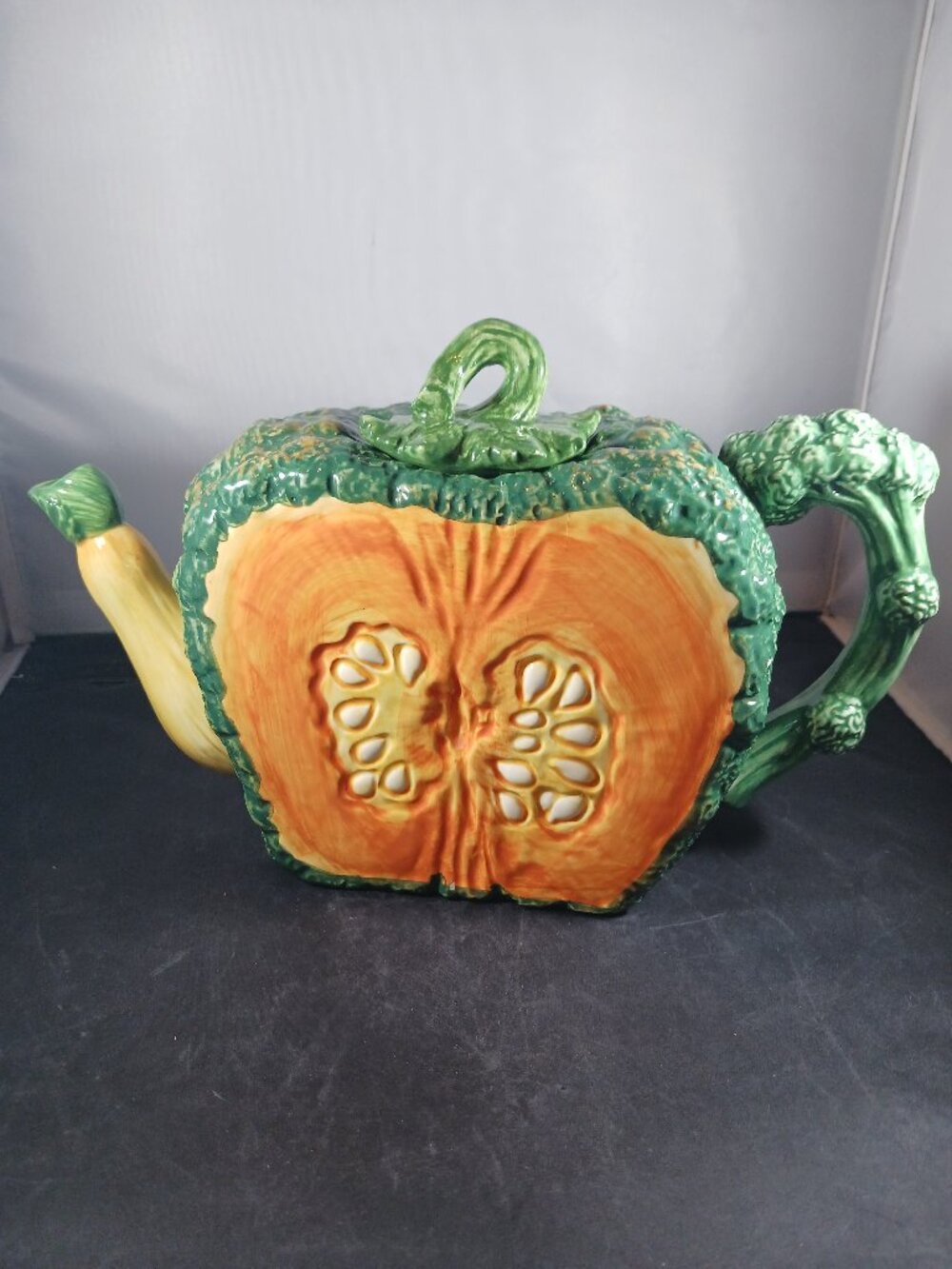 Vintage Large Department 56 Garden Collection Squash Teapot